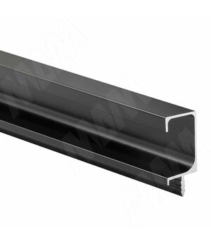 Профиль-ручка врезная для фасада 18мм, черный матовый (краска), L-3000мм