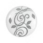 Ручка-кнопка D35мм белый/серебро винтаж керамика серебряные узоры