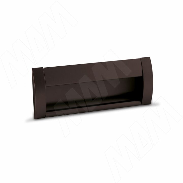 Ручка-раковина 96мм крепление саморезами коричневый матовый