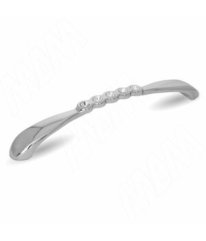 Ручка-скоба 160мм хром с кристаллами