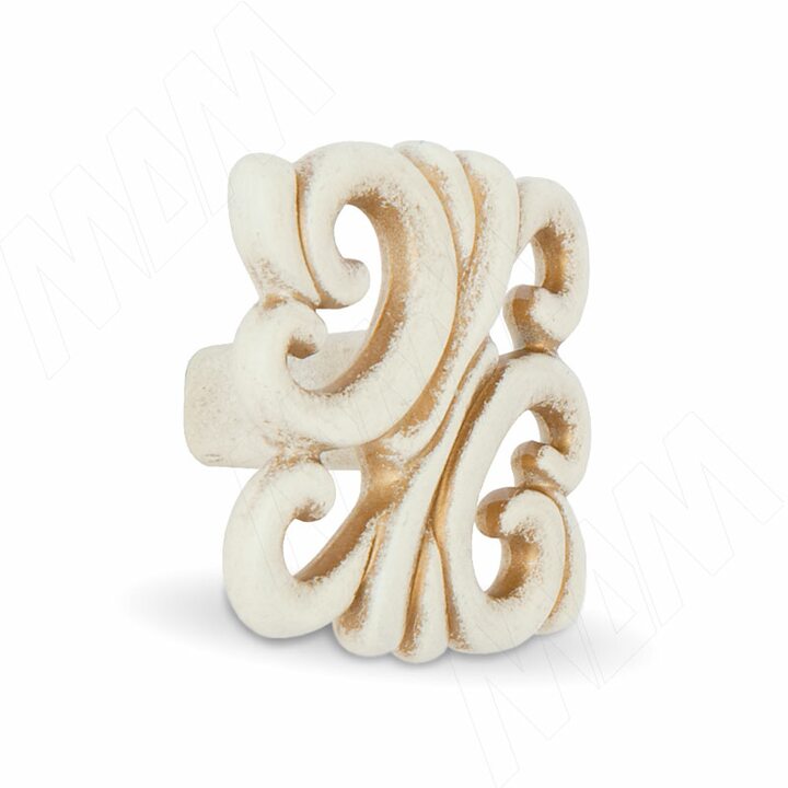 Ручка-кнопка cлоновая кость/золото винтаж