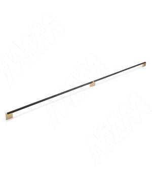 Ручка-рейлинг 1100мм (L=1115мм) черный матовый/золото матовое сатин