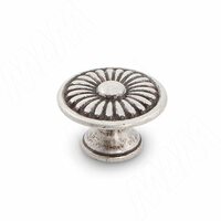 Ручка-кнопка D30мм серебро состаренное
