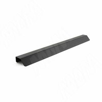 Профиль-ручка 396мм крепление саморезами черный матовый