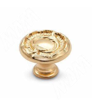 Ручка-кнопка D30мм золото