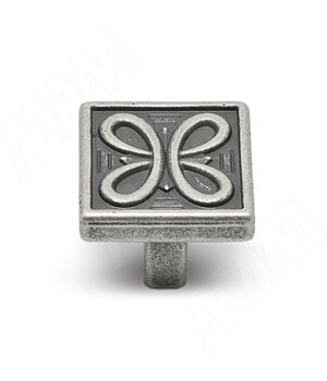 Ручка-кнопка 16мм серебро состаренное