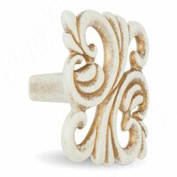 Ручка-кнопка 32мм cлоновая кость/золото винтаж