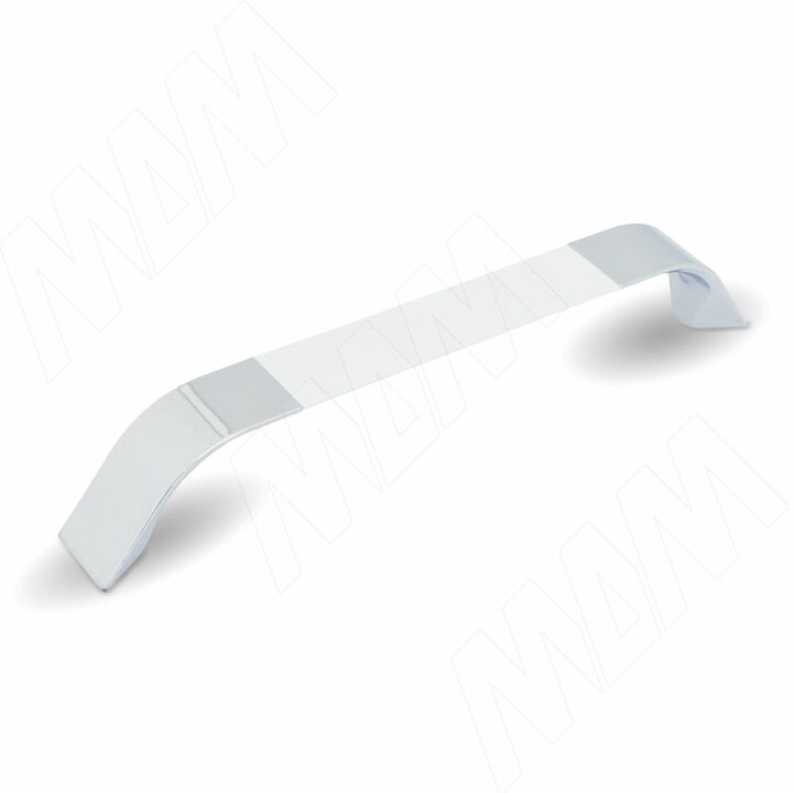 Ручка-скоба 160мм хром/белый