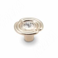 Ручка-кнопка D31мм золото с кристаллами