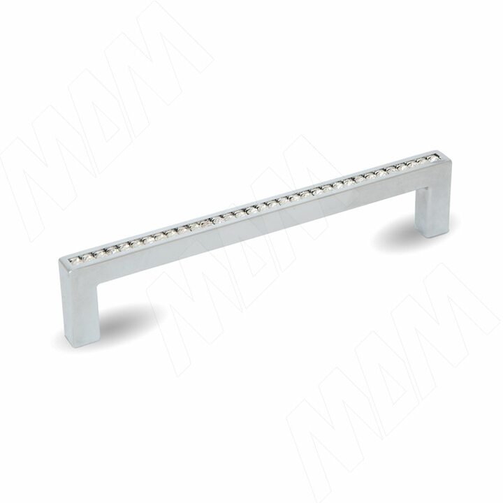 Ручка-скоба 128мм хром с кристаллами