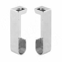 Штангодержатели для овальной штанги, хром, крепление к боковине и к полке (прав.+лев.)