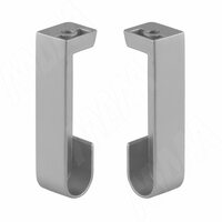 Штангодержатели для овальной штанги, серебро, крепление к боковине и к полке (прав.+лев.)