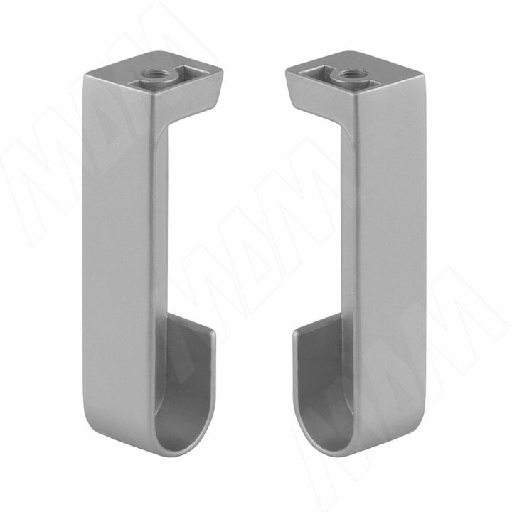 Штангодержатели для овальной штанги, серебро, крепление к боковине и к полке (прав.+лев.)