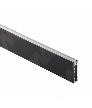 VOGUE Штанга прямоугольная 30х8, с демпфером, черный, L-3000