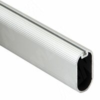 Штанга овальная 15х30, с пазом под демпфер, серебро, L-3000