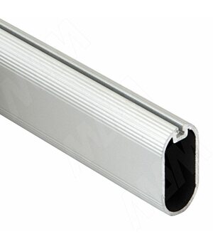 Штанга овальная 15х30, с пазом под демпфер, серебро, L-3000