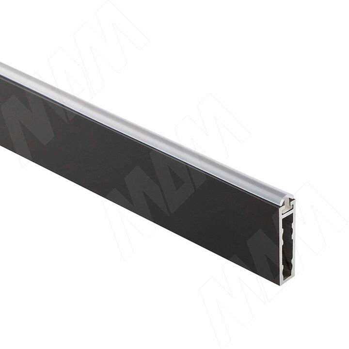 VOGUE Штанга прямоугольная 30х8, с пазом под демпфер, черный, L-1000