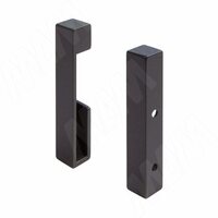 VOGUE Штангодержатель для прямоугольной штанги, торцевой, темная бронза, крепление к стене (левый + правый)