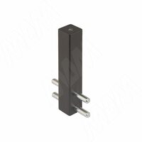 VOGUE Штангодержатель для прямоугольной штанги, центральный, темная бронза, крепление к полке