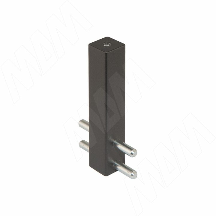 VOGUE Штангодержатель для прямоугольной штанги, центральный, темная бронза, крепление к полке