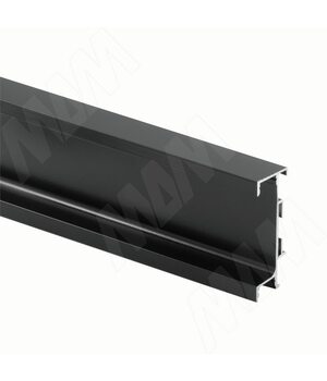 GOLIGHT Универсальная профиль-ручка под столешницу, под светодиодную ленту, черный матовый (краска), L-4100мм