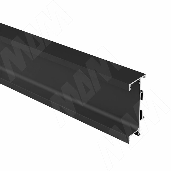 GOLIGHT Универсальная профиль-ручка под столешницу, под светодиодную ленту, черный матовый, L-4100мм