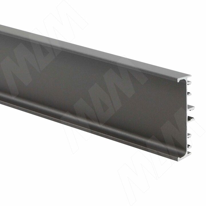 GOLINE Универсальная профиль-ручка без демпферов для среднего ящика, графит, L-4180мм