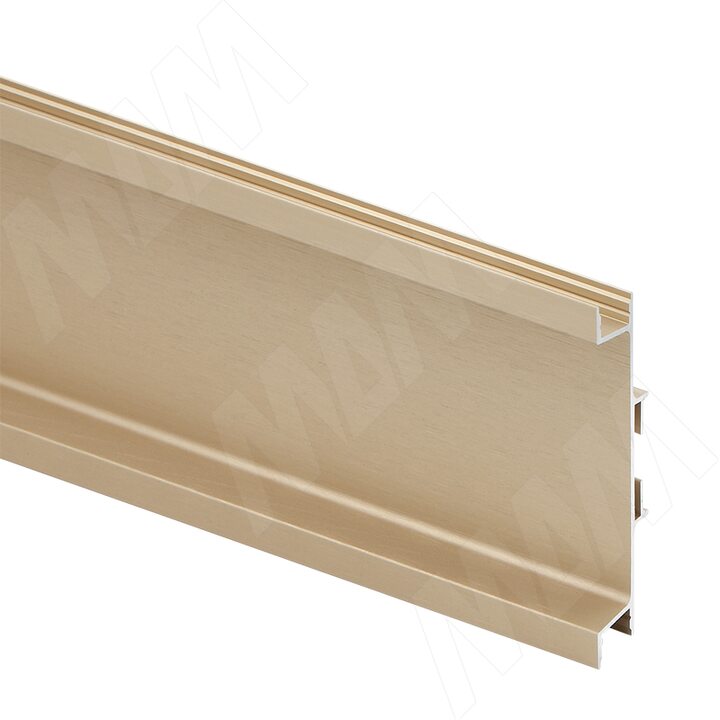 GOLIGHT Универсальная профиль-ручка для среднего ящика, под светодиодную ленту, золото брашированное, L-4100мм