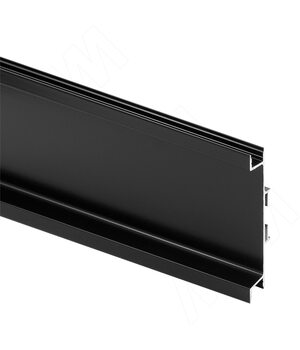 GOLIGHT Универсальная профиль-ручка для среднего ящика, под светодиодную ленту, черный матовый (краска), L-4100мм