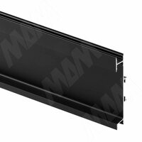 GOLIGHT Универсальная профиль-ручка для среднего ящика, под три светодиодные ленты, черный матовый, L-4100мм