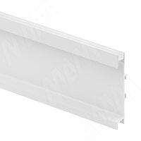 GOLIGHT Универсальная профиль-ручка для среднего ящика, под три светодиодные ленты, белый матовый (краска), L-4100мм