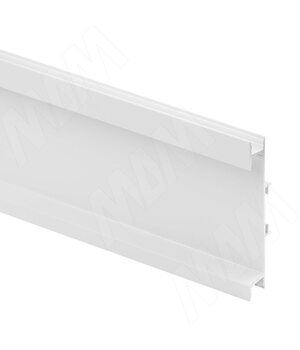 GOLIGHT Универсальная профиль-ручка для среднего ящика, под три светодиодные ленты, белый матовый (краска), L-4100мм