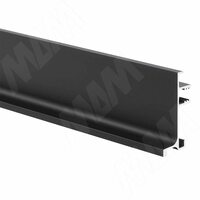 GOLINE Универсальная профиль-ручка без демпферов под столешницу, черный матовый, L-4080