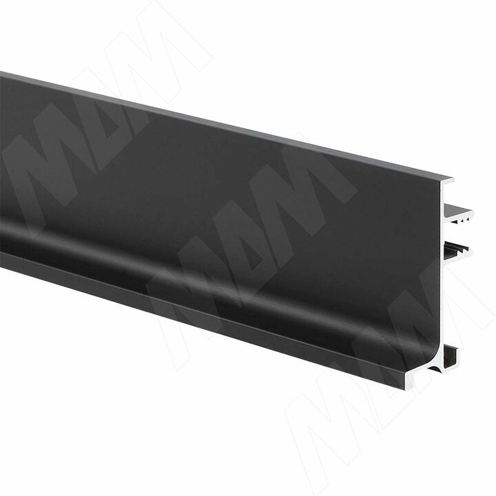 GOLINE Универсальная профиль-ручка без демпферов под столешницу, черный матовый, L-4080