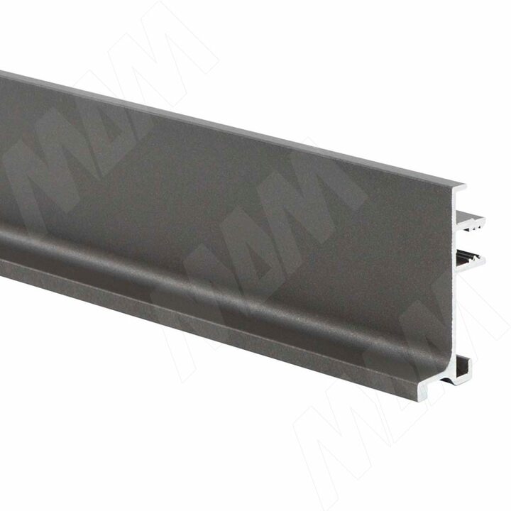 GOLINE Универсальная профиль-ручка без демпферов под столешницу, графит, L-4080мм