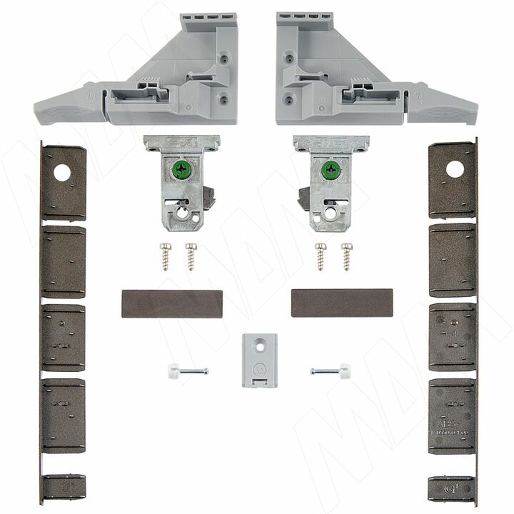VIONARO Комплект фиксаторов фасада и заглушек внутреннего ящика h=185 мм, коричневый