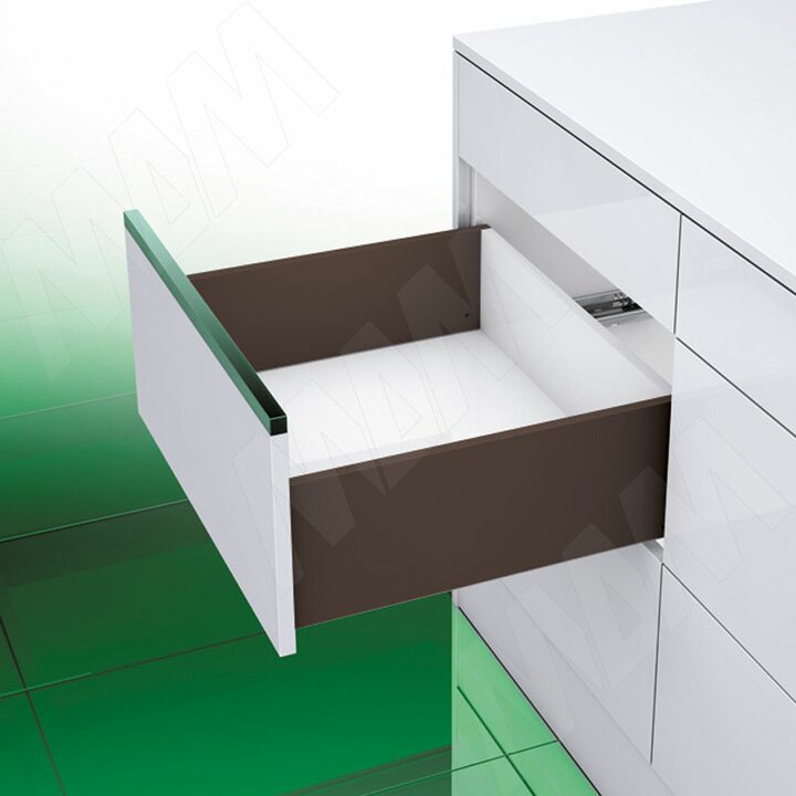 VIONARO  Высокий ящик H=185, плавное закрывание, коричневый, 500 мм