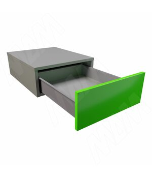 IMPAZ комплект ящика 400 мм, серый, боковины h86 мм, с роликовыми направляющими