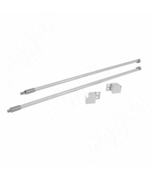 M-TECH комплект круглых рейлингов с фиксаторами 500 мм, серый металлик