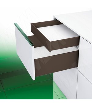 VIONARO [SI] Внутренний стандартный ящик H=89 мм, плавное закрывание, коричневый, 500 мм