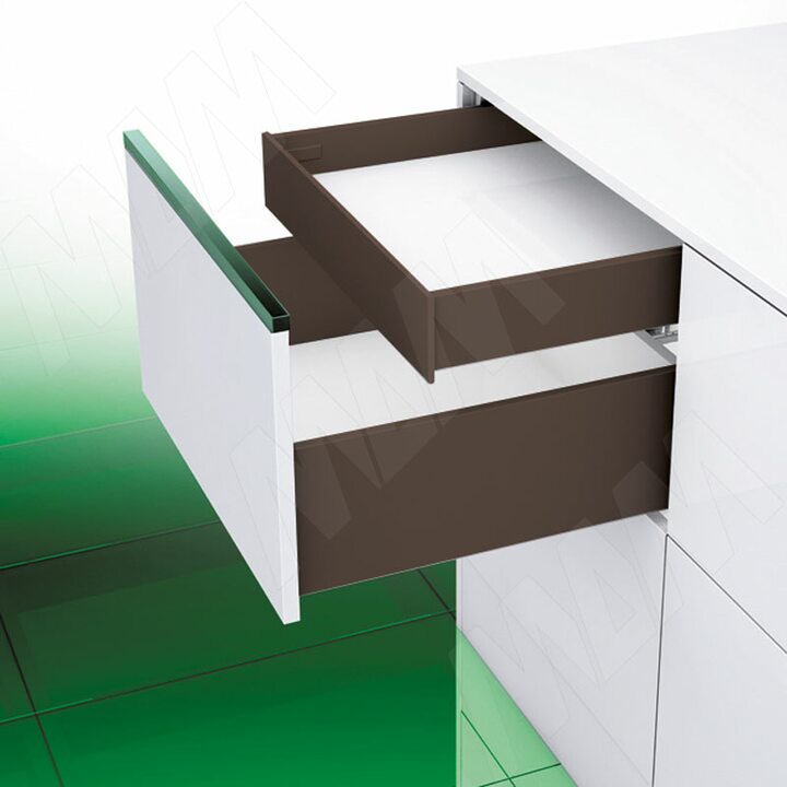 VIONARO  Внутренний стандартный ящик H=89 мм, плавное закрывание, коричневый, 500 мм