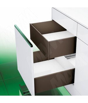 VIONARO [TI] Внутренний высокий ящик h=185 мм, плавное закрывание, коричневый, 500 мм