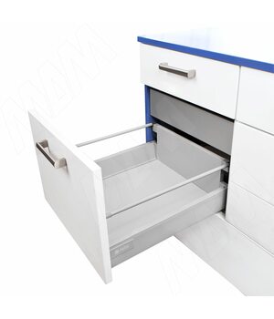 M-TECH стандартный ящик с рейлингом, длина 450 мм, серый металлик