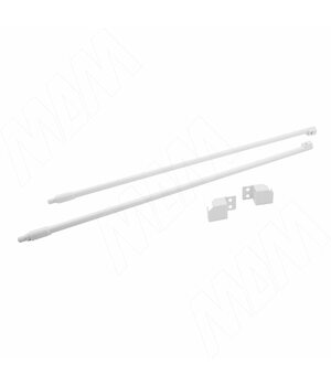 M-TECH комплект круглых рейлингов с фиксаторами 450 мм, белый