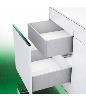 VIONARO [TI] Внутренний высокий ящик h=185 мм, плавное закрывание, серый металлик, 500 мм