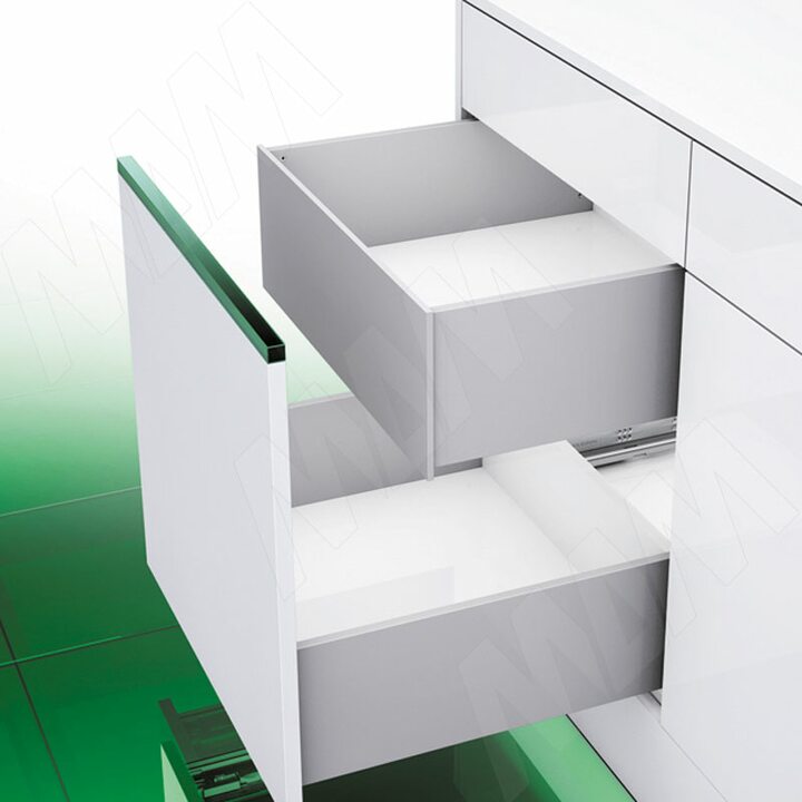 VIONARO  Внутренний высокий ящик h=185 мм, плавное закрывание, серый металлик, 450 мм