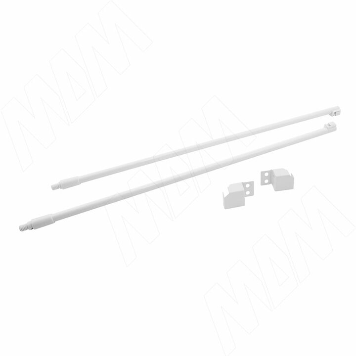 M-TECH комплект круглых рейлингов с фиксаторами 500 мм, белый