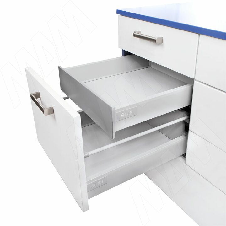 M-TECH внутренний ящик, высота 96 мм, длина 350 мм, серый металлик