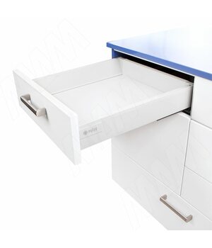 M-TECH комплект ящика 350 мм, белый, боковины h96 мм с направляющими плавного закрывания