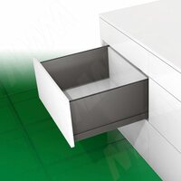 NOVA PRO SCALA [H250] Высокий стандартный ящик без рейлингов, h250 мм, открывание от нажатия/плавное закрывание, графит, 500 мм